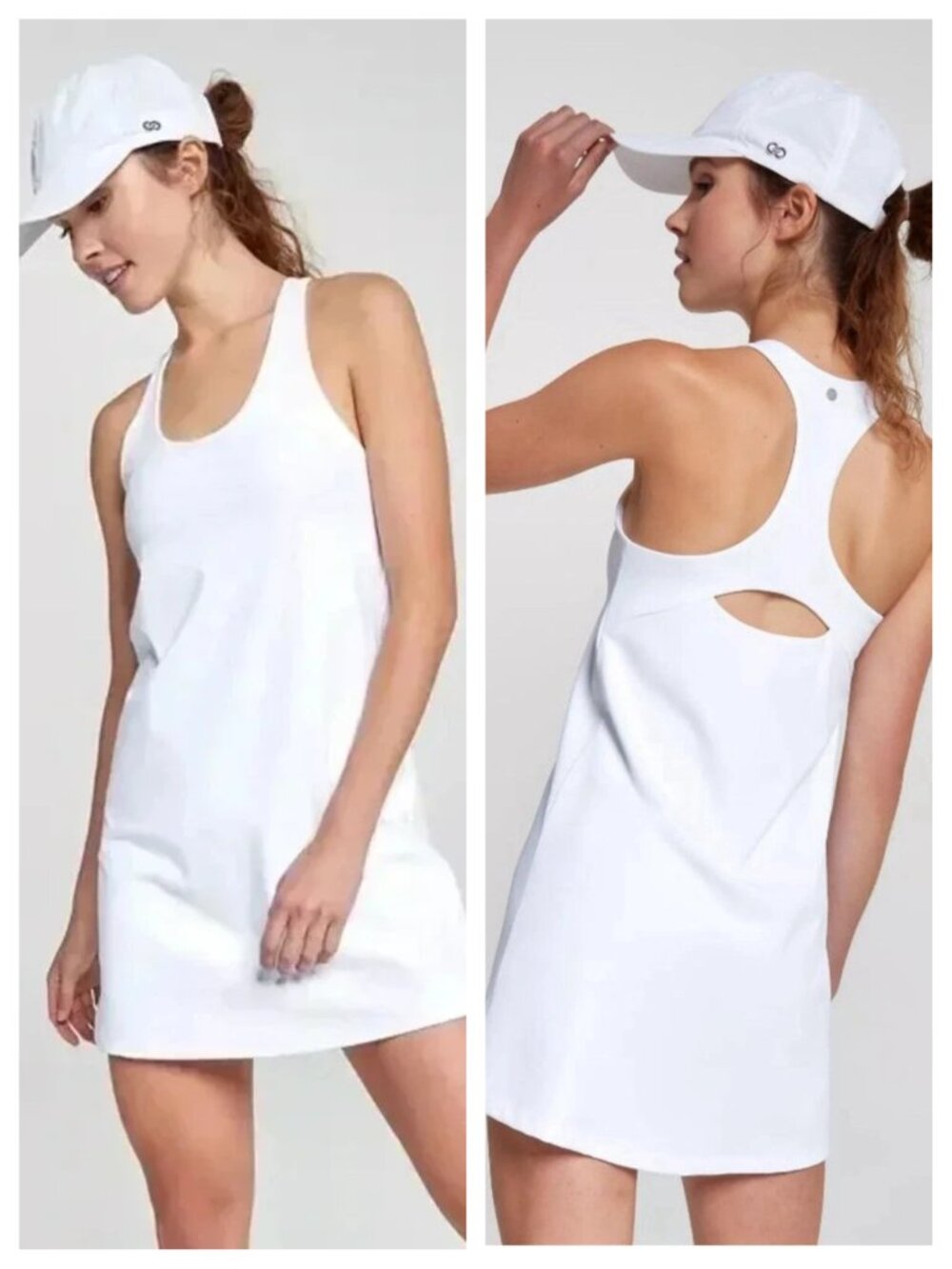 CALIA Women's Energize Exercise Dress M Pure White